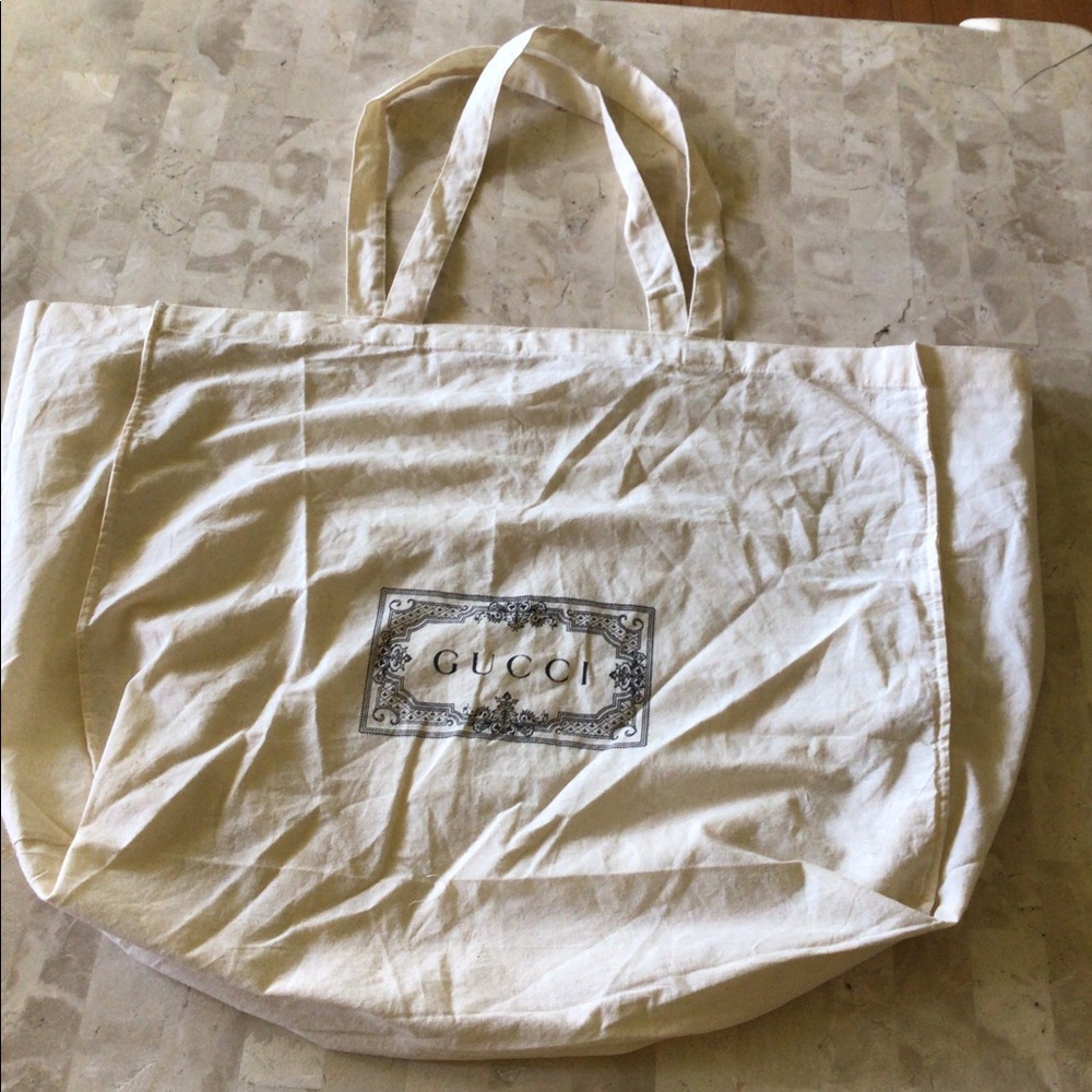 Authentic Gucci Dust Bag Tote Bag Extra Large 21 x 18 x 7 With Straps